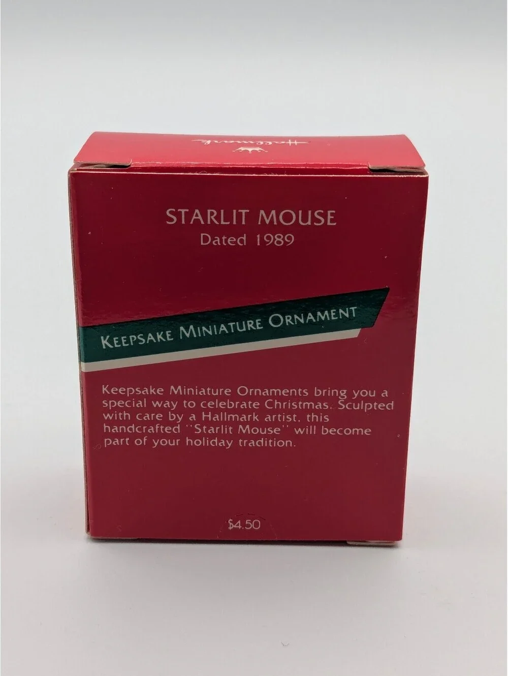 Hallmark Keepsake Starlit Mouse Miniature Ornament 1989, New in Box